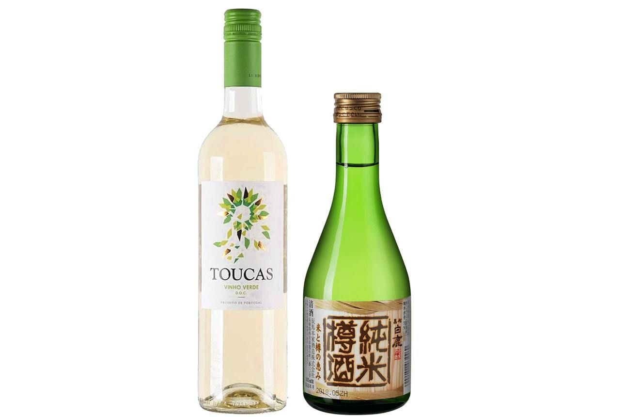 Toucas Vinho Verde DOC; Hakushika Junmai Taruzake