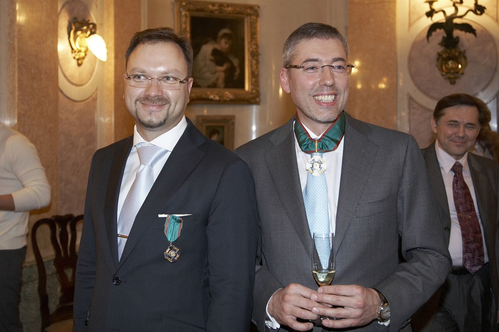 Анатолий Корнеев и Максим Каширин на вручении ордена «За заслуги перед Итальянской Республикой», 2008