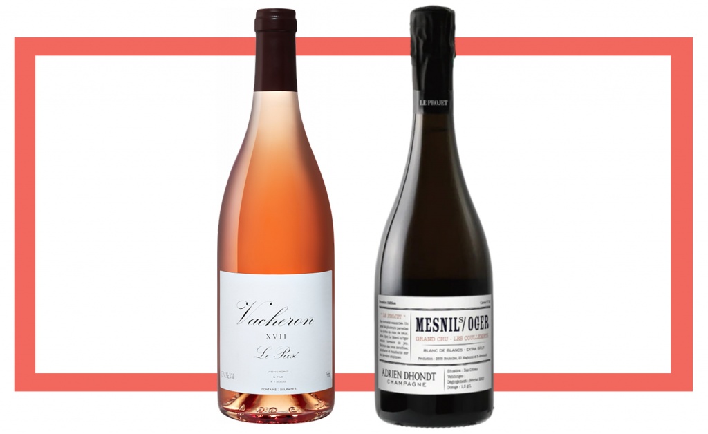 Слева направо: Pinot Noir Vacheron Le Rose 2018 Domaine Vacheron; Le Mesnil-sur-Oger 2018 Adrien Dhondt