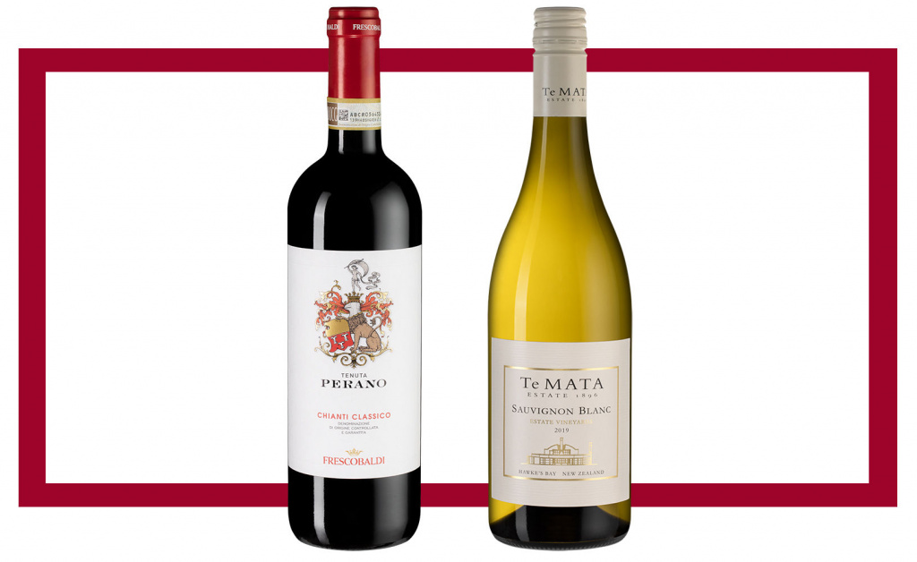 Слева направо: Tenuta Perano Chianti Classico 2017; Te Mata Estate Vineyards Sauvignon Blanc 2019