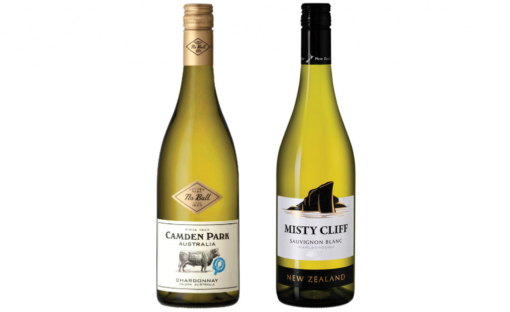 Слева направо: Camden Park Chardonnay 2018; Misty Cliff Sauvignon Blanc 2019